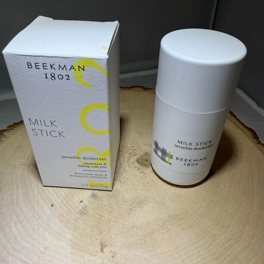 BEEKMAN 1802 Milk Stick Invisible Deodorant Aluminum Free | 2.5 fl. oz/70g